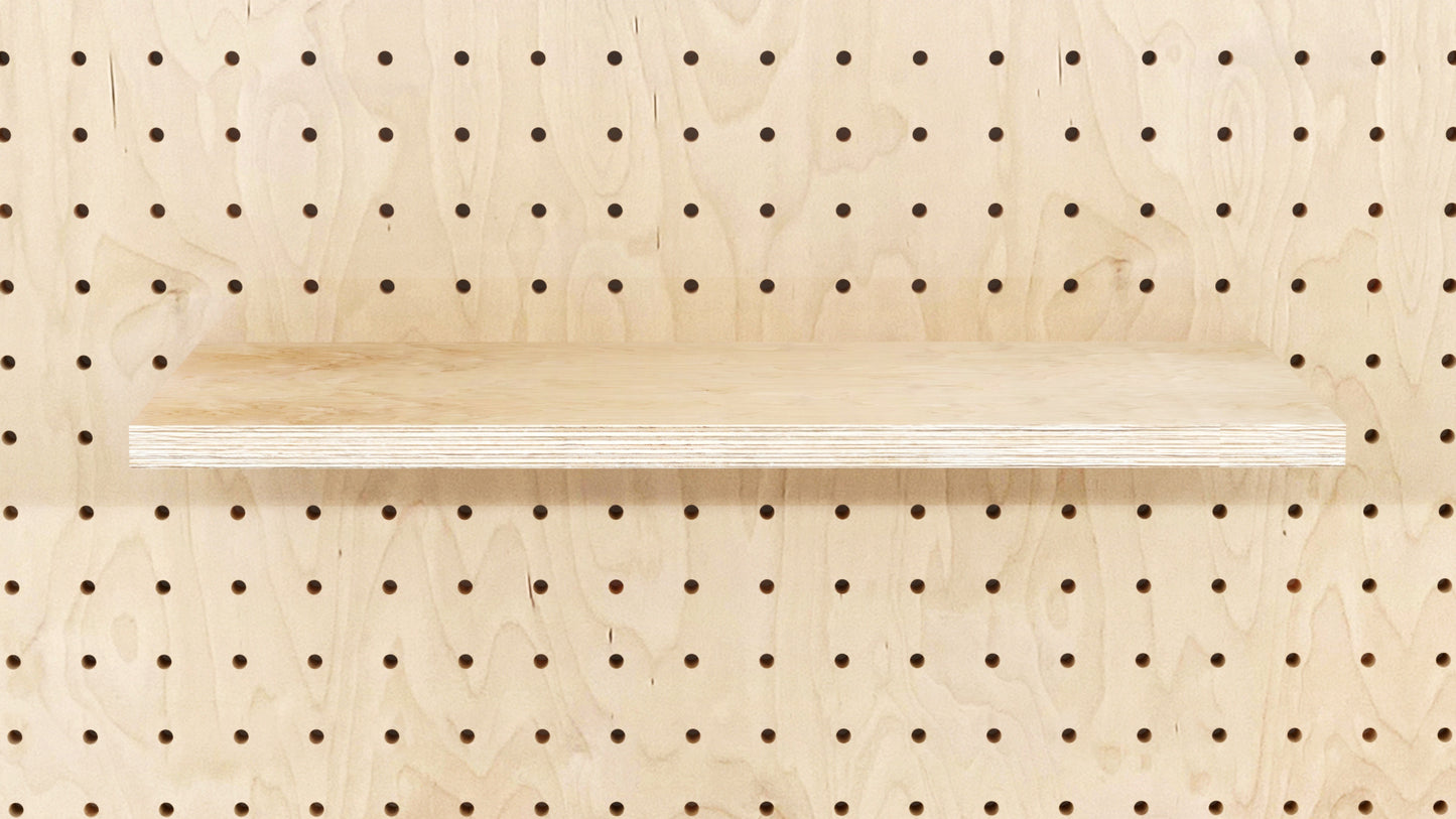 Beech wood shelf for Pegboard - Wall shelf