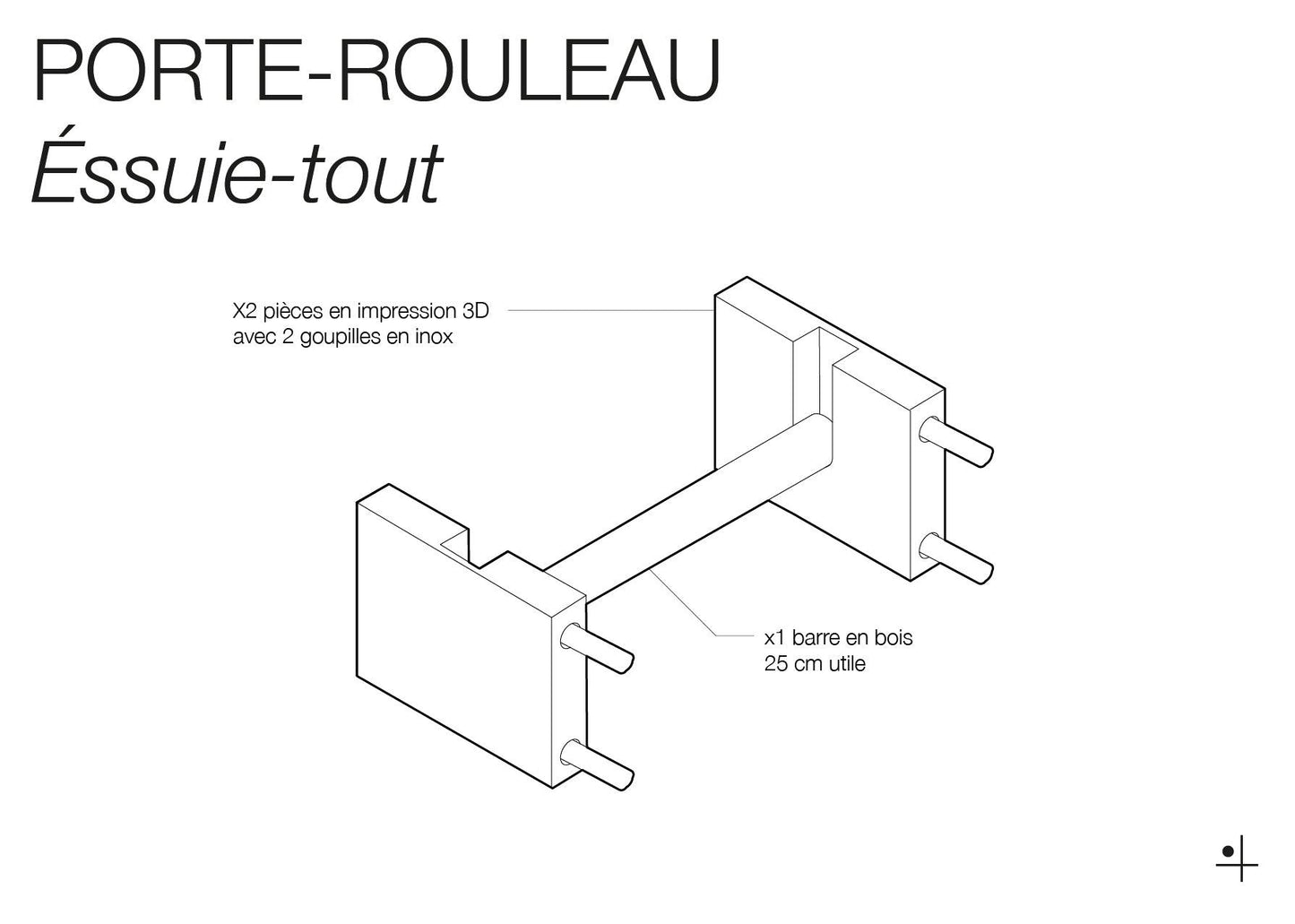 Porte rouleau essuie-tout pour Pegboard - Quark