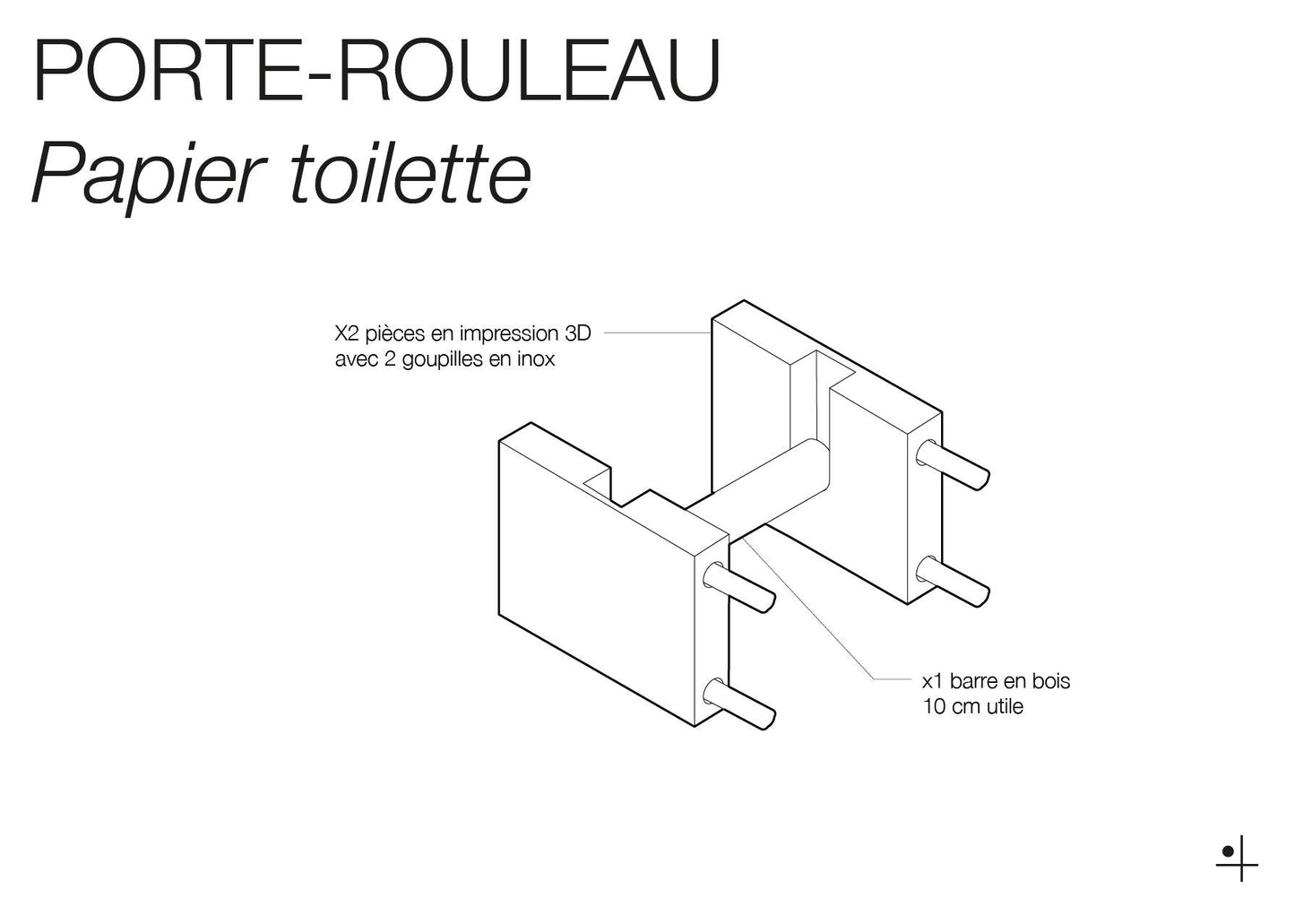 Porte rouleau papier toilette pour Pegboard - Quark