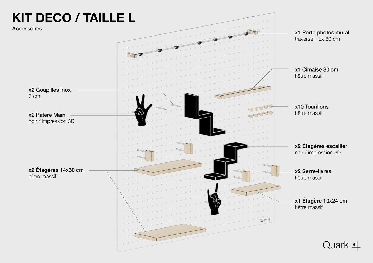 Kit d'accessoires pour Déco - Taille L