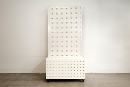 Freestanding Pegboard with IKEA METOD Box