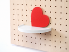 Kinderplankje wolk, hart, zon voor pegboard – decoratieve wandplank