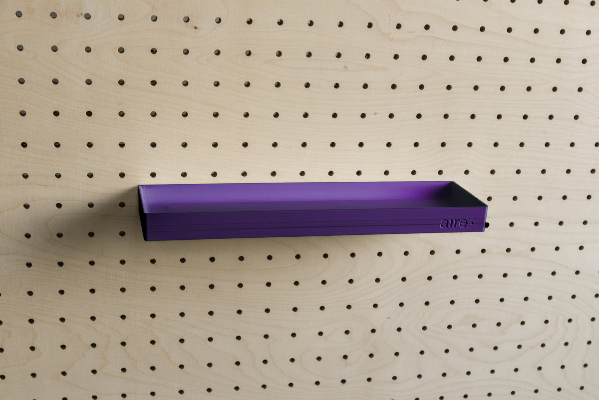 Étagère avec rebords pour pegboard – tablette murale de rangement