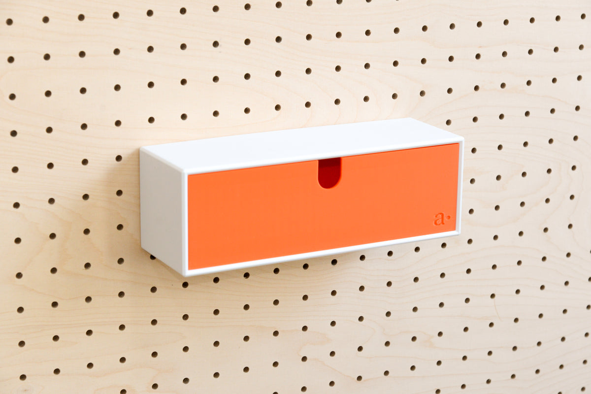 Caja de almacenaje de colores para pegboard – bandeja mural