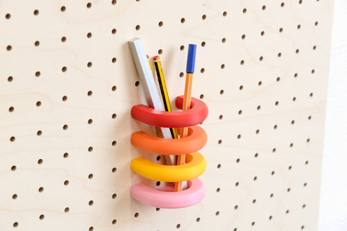 Anneau coloré pour pegboard – crochet mural demi-cercle pour panneau perforé
