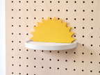 Kinderplankje wolk, hart, zon voor pegboard – decoratieve wandplank
