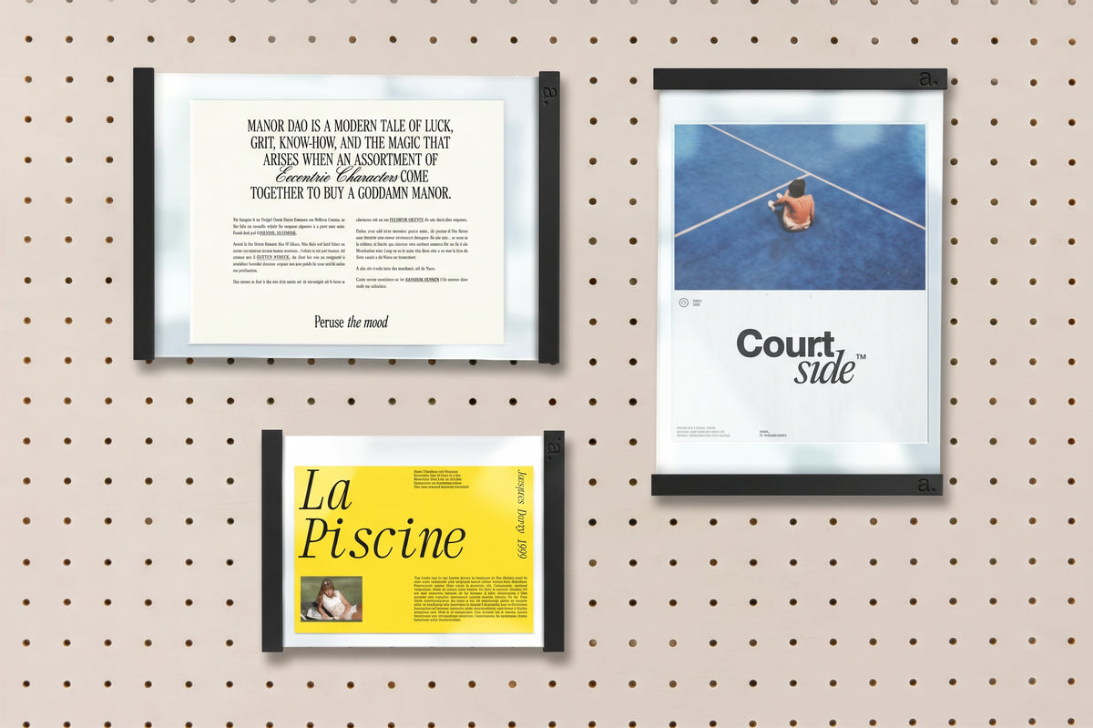 Porte-affiche en plexi pour pegboard – support d'information mural