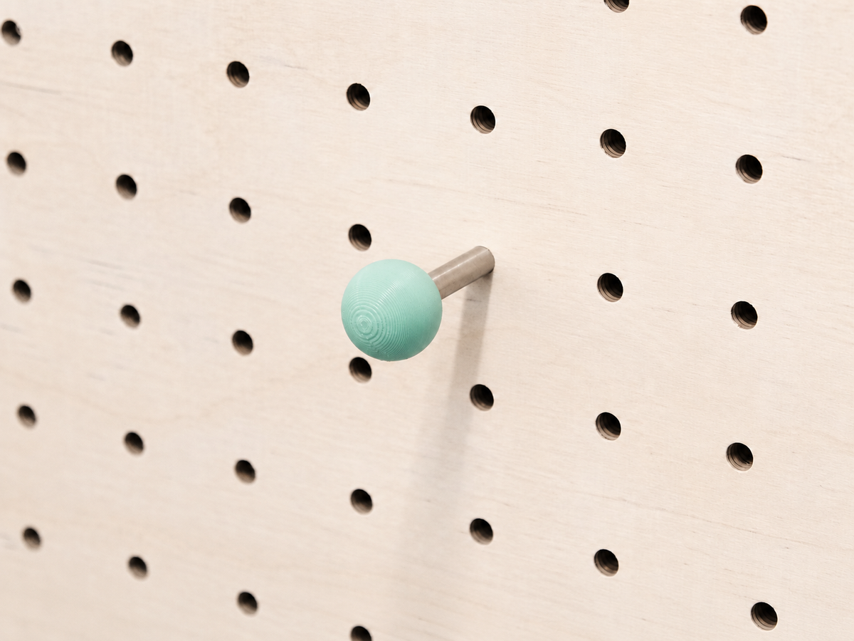 Tourillon coloré vert sauge pour pegboard – Aire