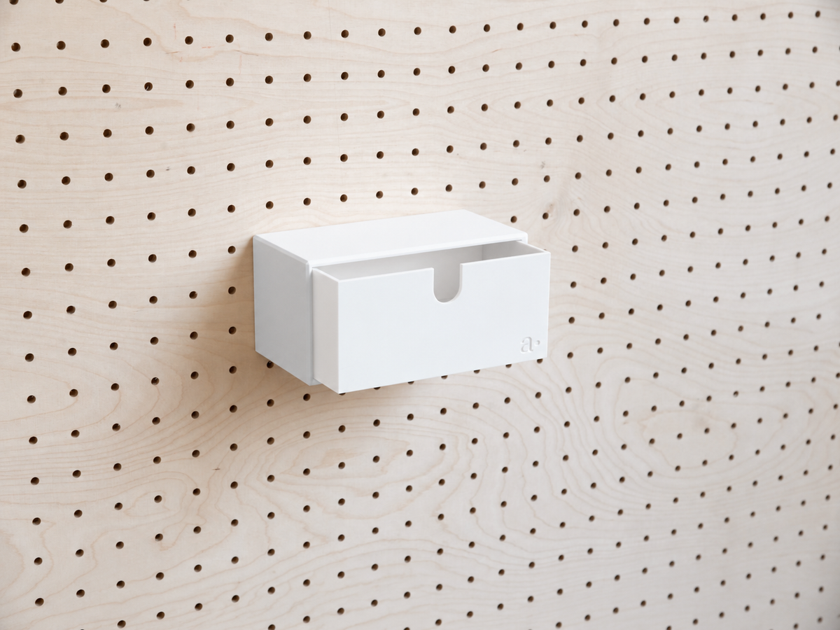 Caja de almacenaje de colores para pegboard – bandeja mural