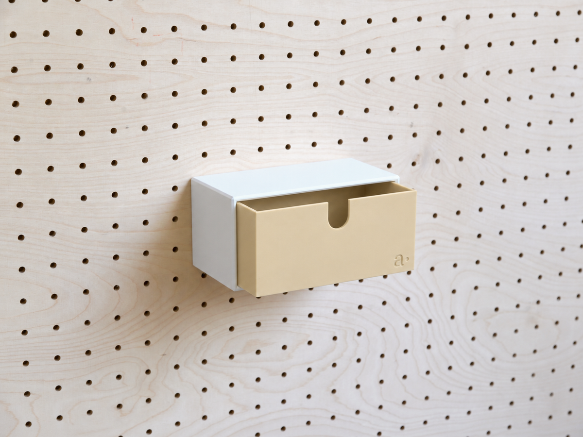Caja de almacenaje de colores para pegboard – bandeja mural
