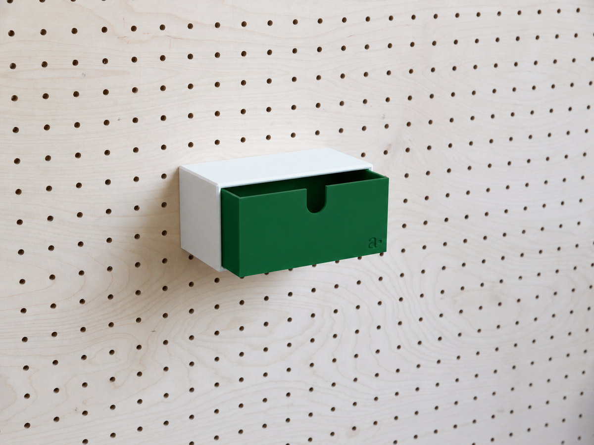 Caja de almacenaje de colores para pegboard – bandeja mural