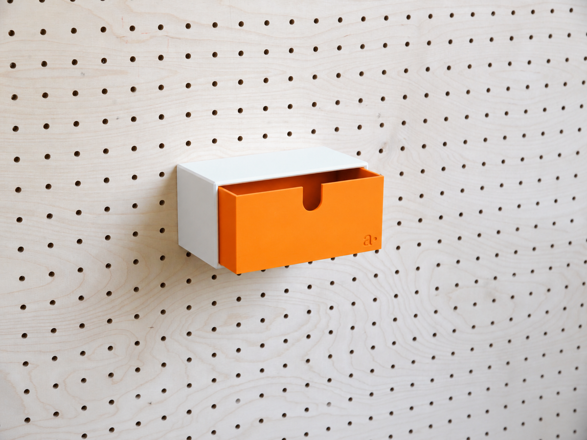 Caja de almacenaje de colores para pegboard – bandeja mural