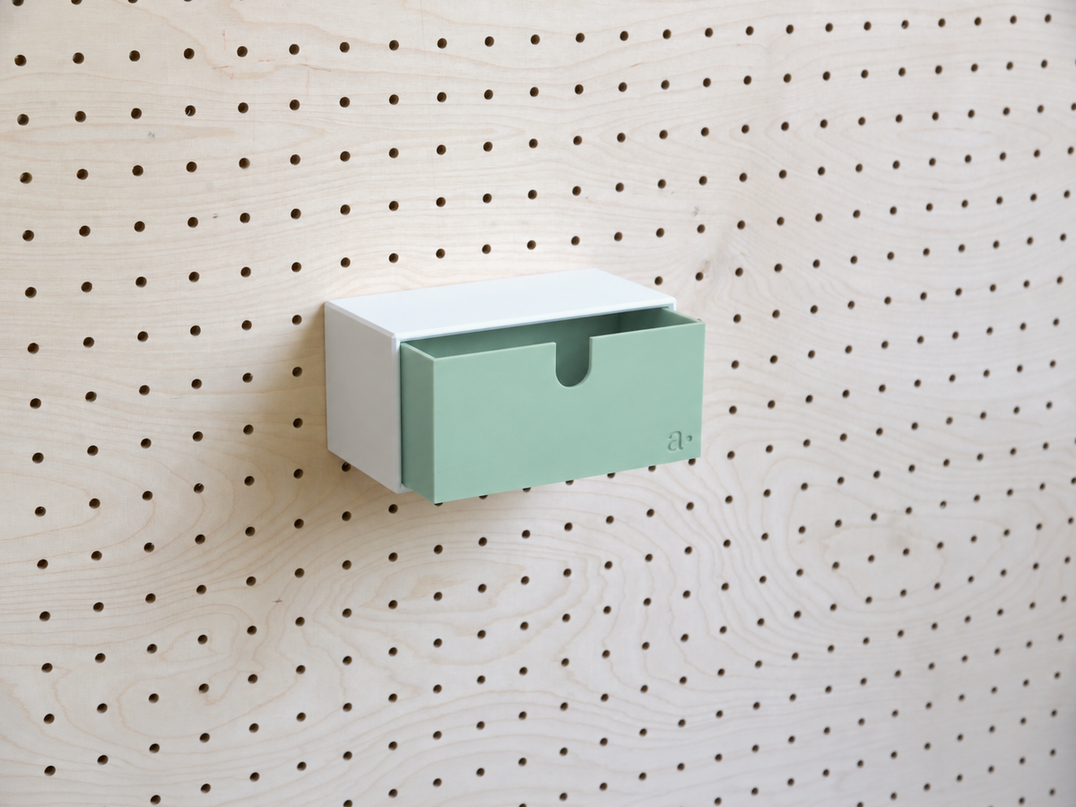 Caja de almacenaje de colores para pegboard – bandeja mural