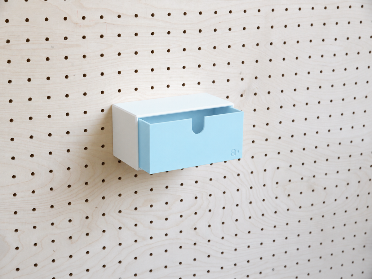 Caja de almacenaje de colores para pegboard – bandeja mural