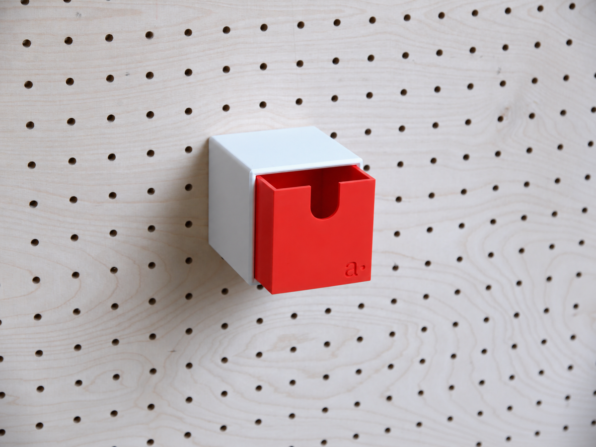 Caja de almacenaje de colores para pegboard – bandeja mural