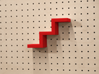 Estante escalera para pegboard – portaobjetos minimalista impreso en 3D
