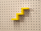 Estante escalera para pegboard – portaobjetos minimalista impreso en 3D