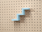 Estante escalera para pegboard – portaobjetos minimalista impreso en 3D