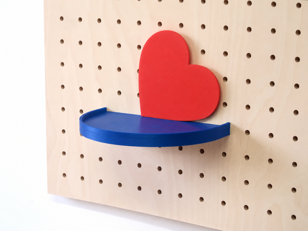 Kinderplankje wolk, hart, zon voor pegboard – decoratieve wandplank