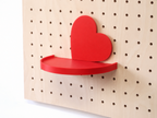 Kinderplankje wolk, hart, zon voor pegboard – decoratieve wandplank