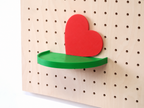 Kinderplankje wolk, hart, zon voor pegboard – decoratieve wandplank