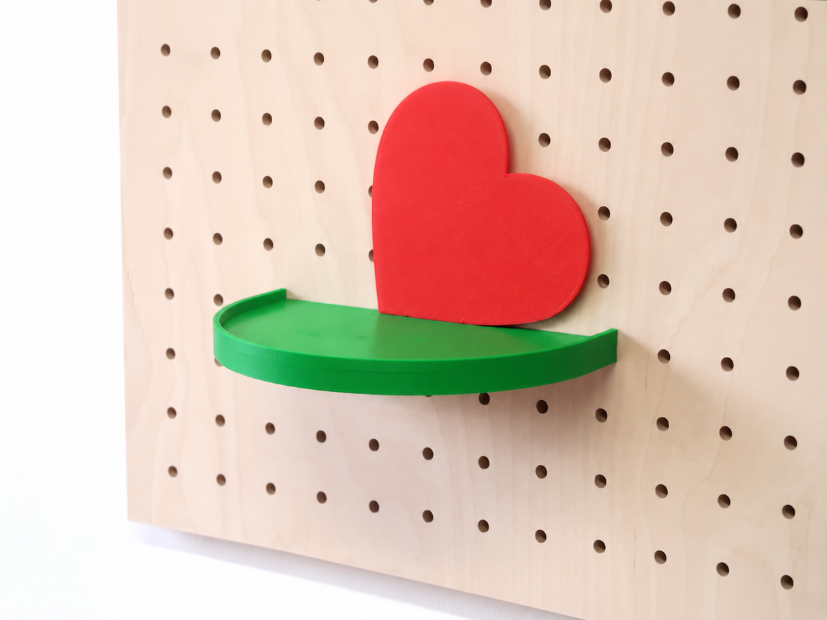 Kinderplankje wolk, hart, zon voor pegboard – decoratieve wandplank