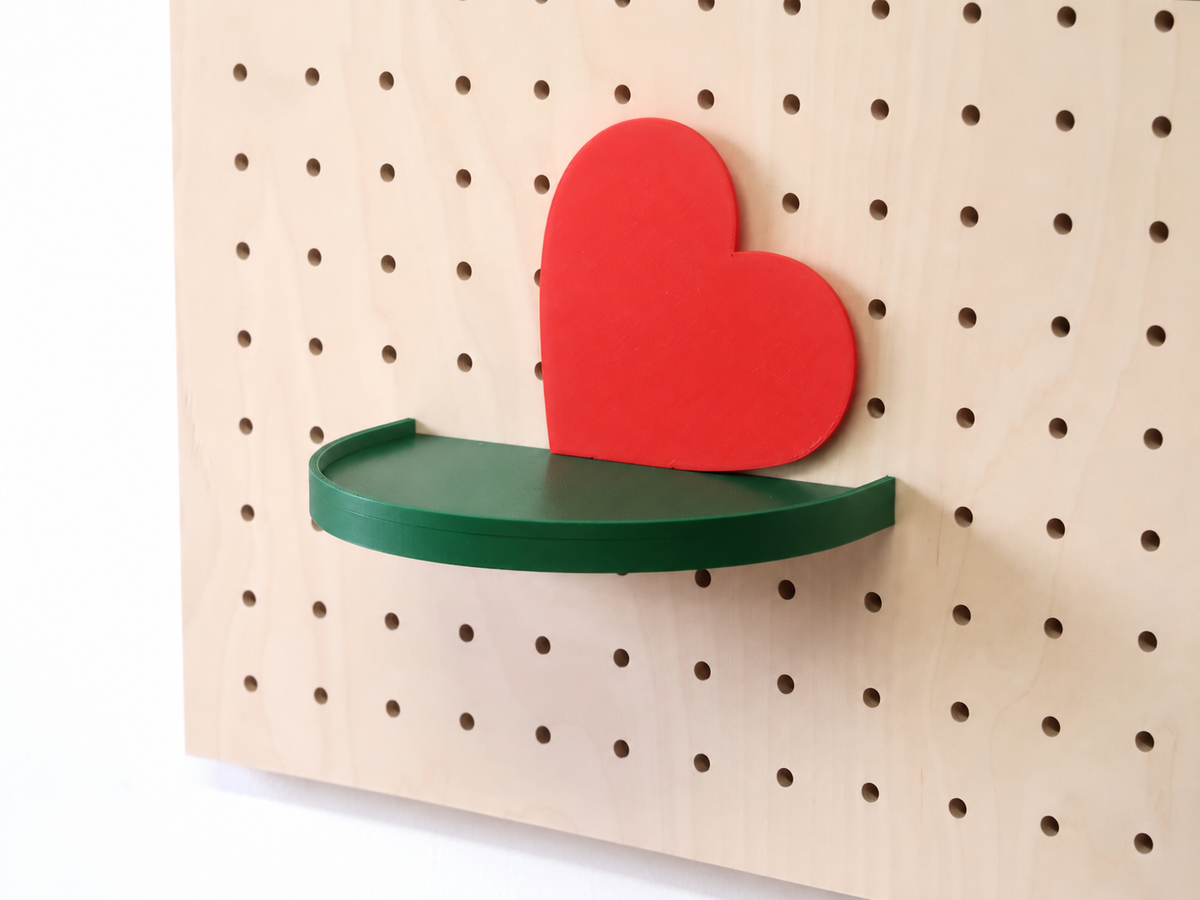 Kinderplankje wolk, hart, zon voor pegboard – decoratieve wandplank