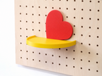 Kinderplankje wolk, hart, zon voor pegboard – decoratieve wandplank