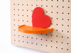 Kinderplankje wolk, hart, zon voor pegboard – decoratieve wandplank