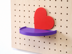 Kinderplankje wolk, hart, zon voor pegboard – decoratieve wandplank