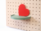 Kinderplankje wolk, hart, zon voor pegboard – decoratieve wandplank