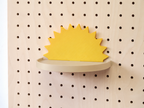 Kinderplankje wolk, hart, zon voor pegboard – decoratieve wandplank