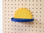 Kinderplankje wolk, hart, zon voor pegboard – decoratieve wandplank