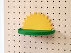 Kinderplankje wolk, hart, zon voor pegboard – decoratieve wandplank