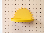 Kinderplankje wolk, hart, zon voor pegboard – decoratieve wandplank