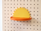 Kinderplankje wolk, hart, zon voor pegboard – decoratieve wandplank