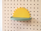 Kinderplankje wolk, hart, zon voor pegboard – decoratieve wandplank