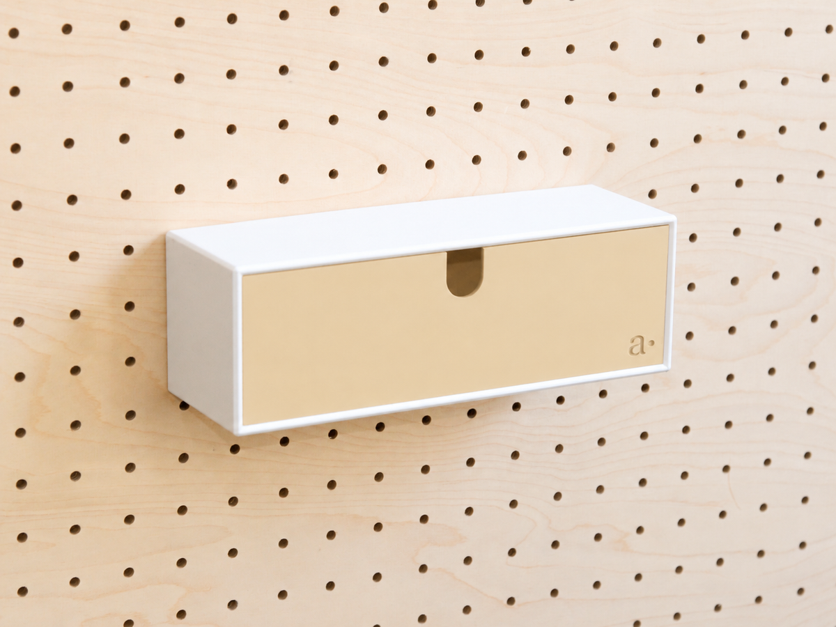 Caja de almacenaje de colores para pegboard – bandeja mural