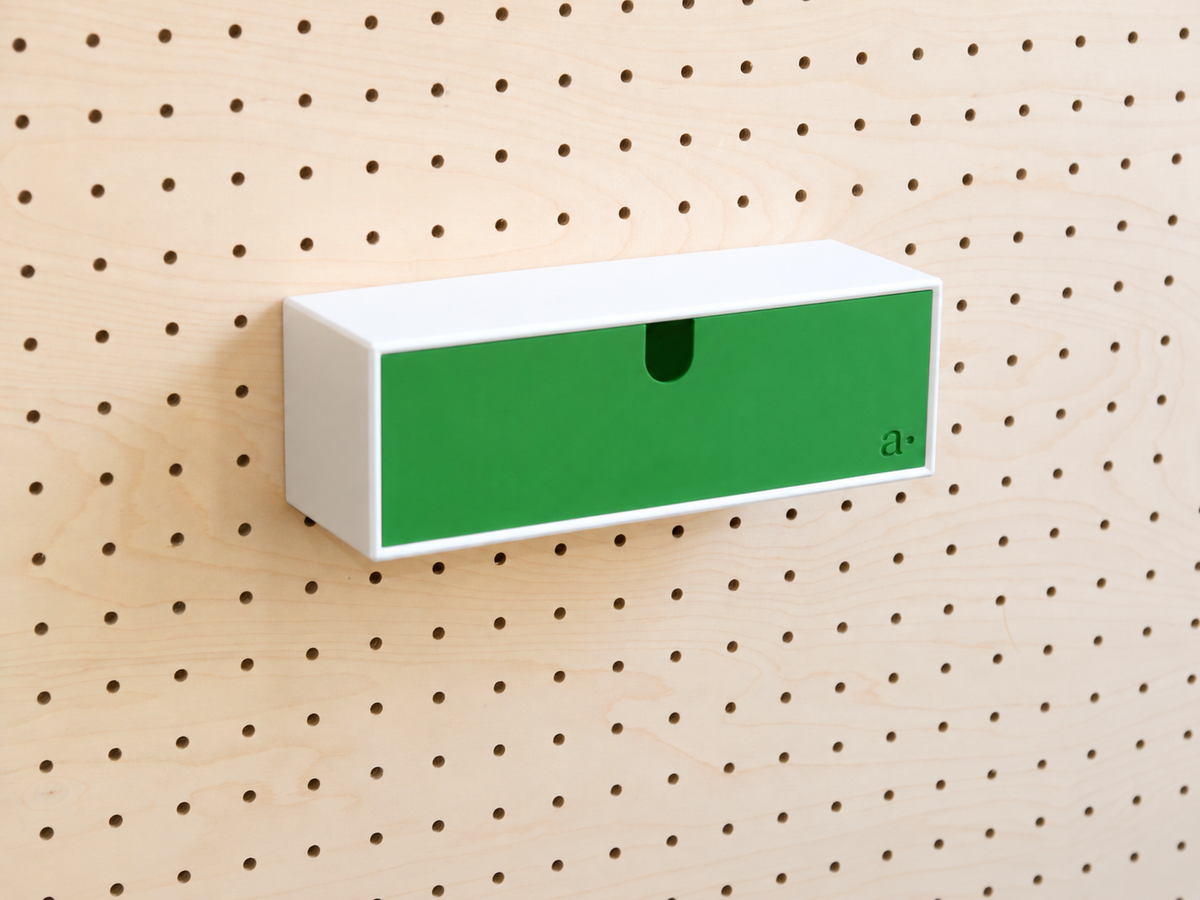 Caja de almacenaje de colores para pegboard – bandeja mural