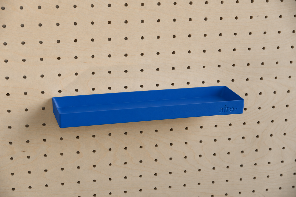 Étagère avec rebords pour pegboard – tablette murale de rangement
