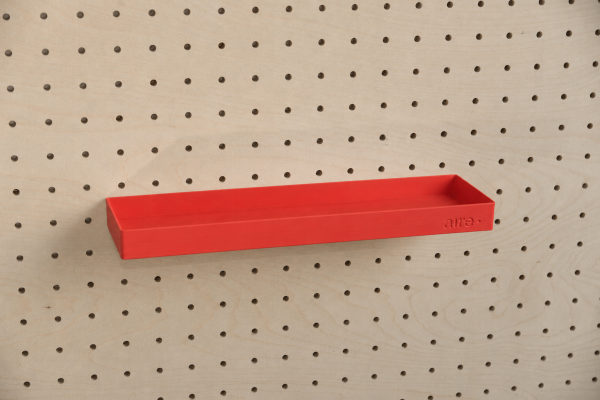 Étagère avec rebords pour pegboard – tablette murale de rangement