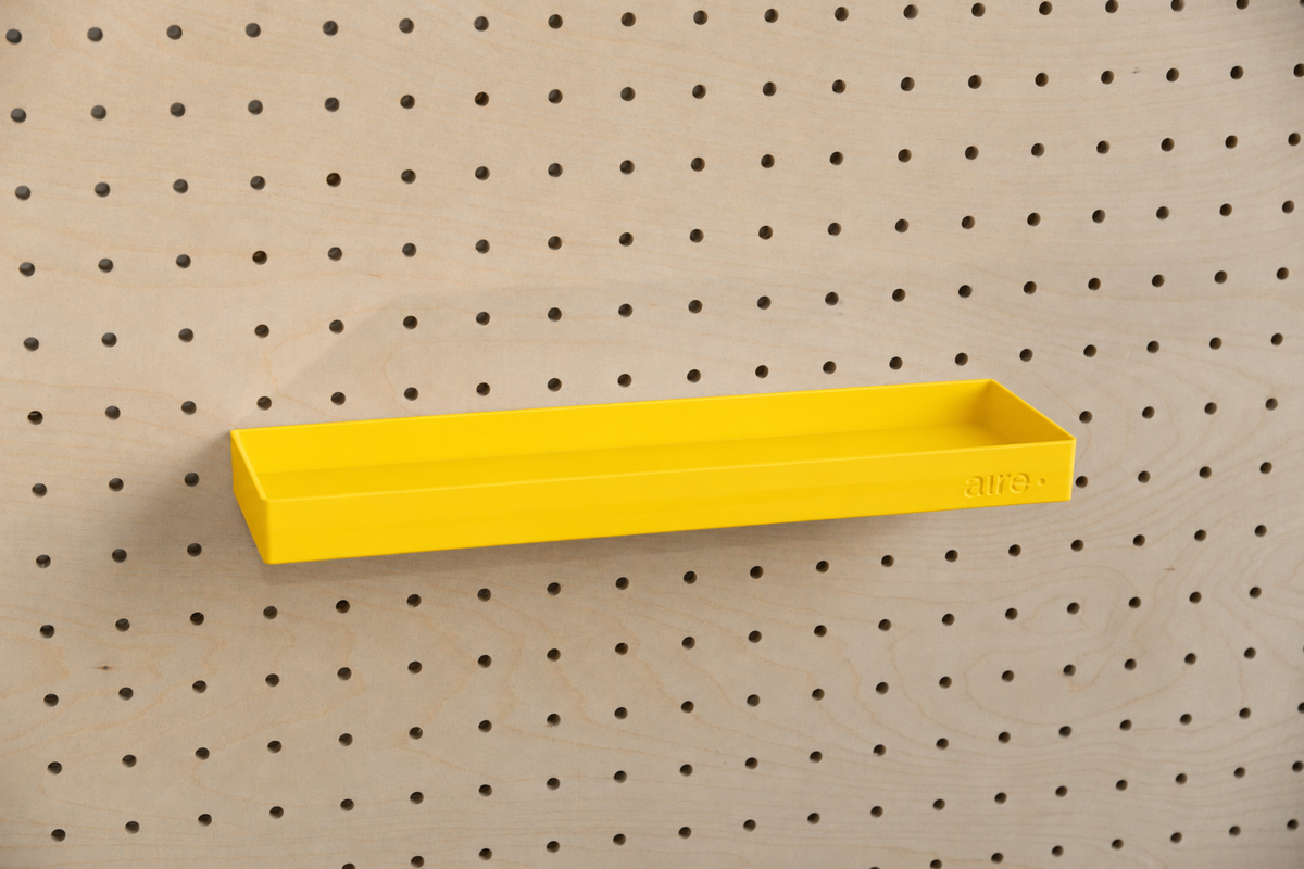 Étagère avec rebords pour pegboard – tablette murale de rangement