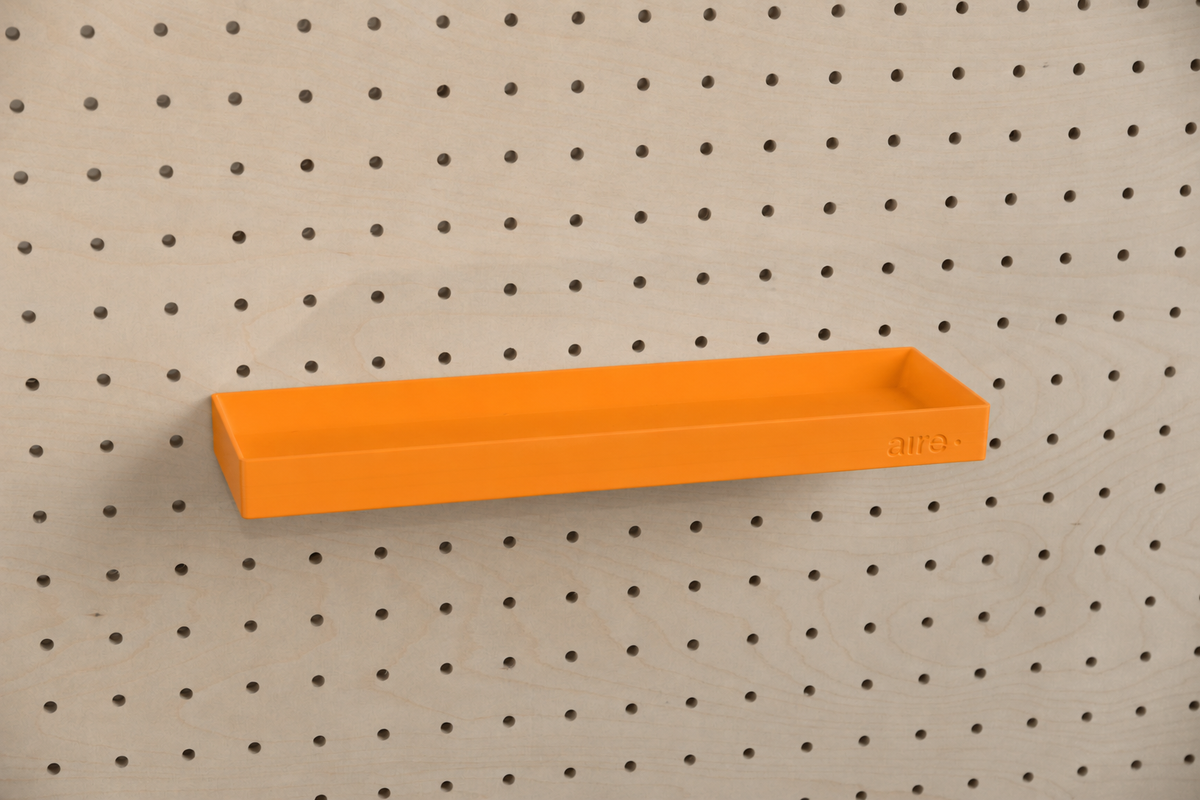 Étagère avec rebords pour pegboard – tablette murale de rangement