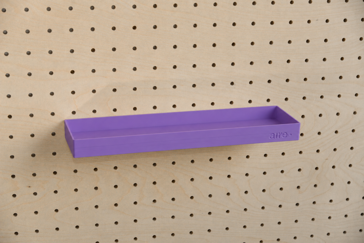 Étagère avec rebords pour pegboard – tablette murale de rangement