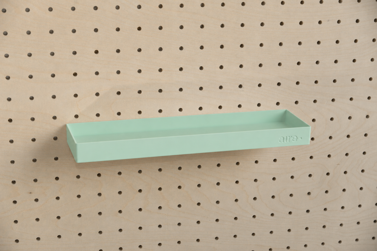 Étagère avec rebords pour pegboard – tablette murale de rangement