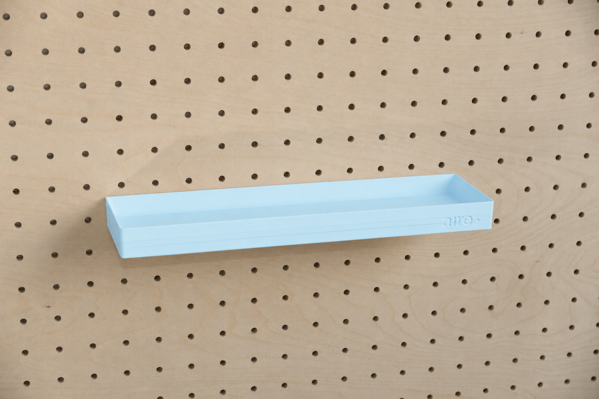 Étagère avec rebords pour pegboard – tablette murale de rangement