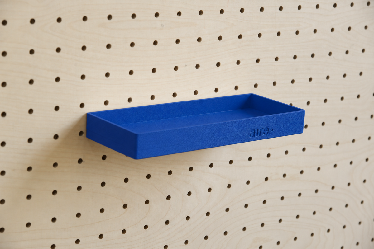Étagère avec rebords pour pegboard – tablette murale de rangement