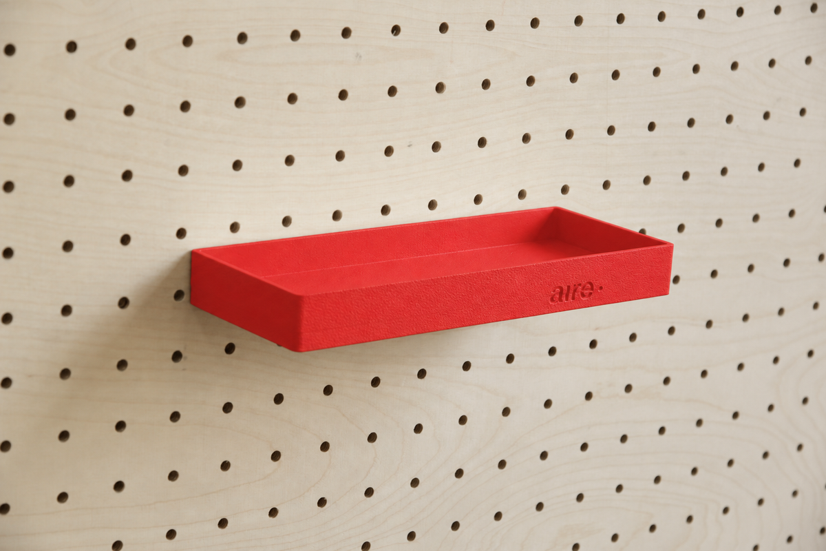 Étagère avec rebords pour pegboard – tablette murale de rangement