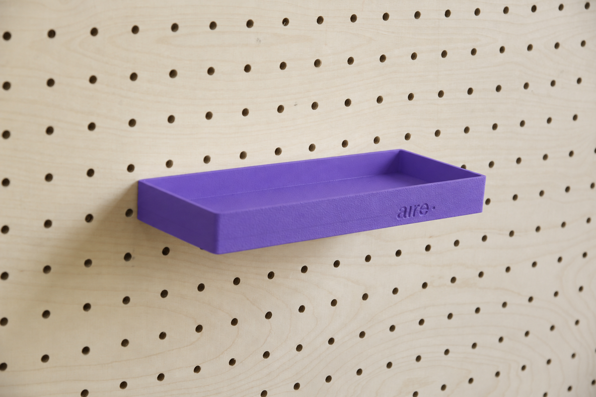 Étagère avec rebords pour pegboard – tablette murale de rangement