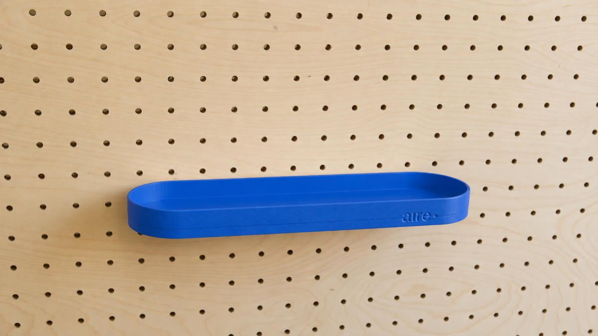 Étagère avec rebords pour pegboard – tablette murale de rangement